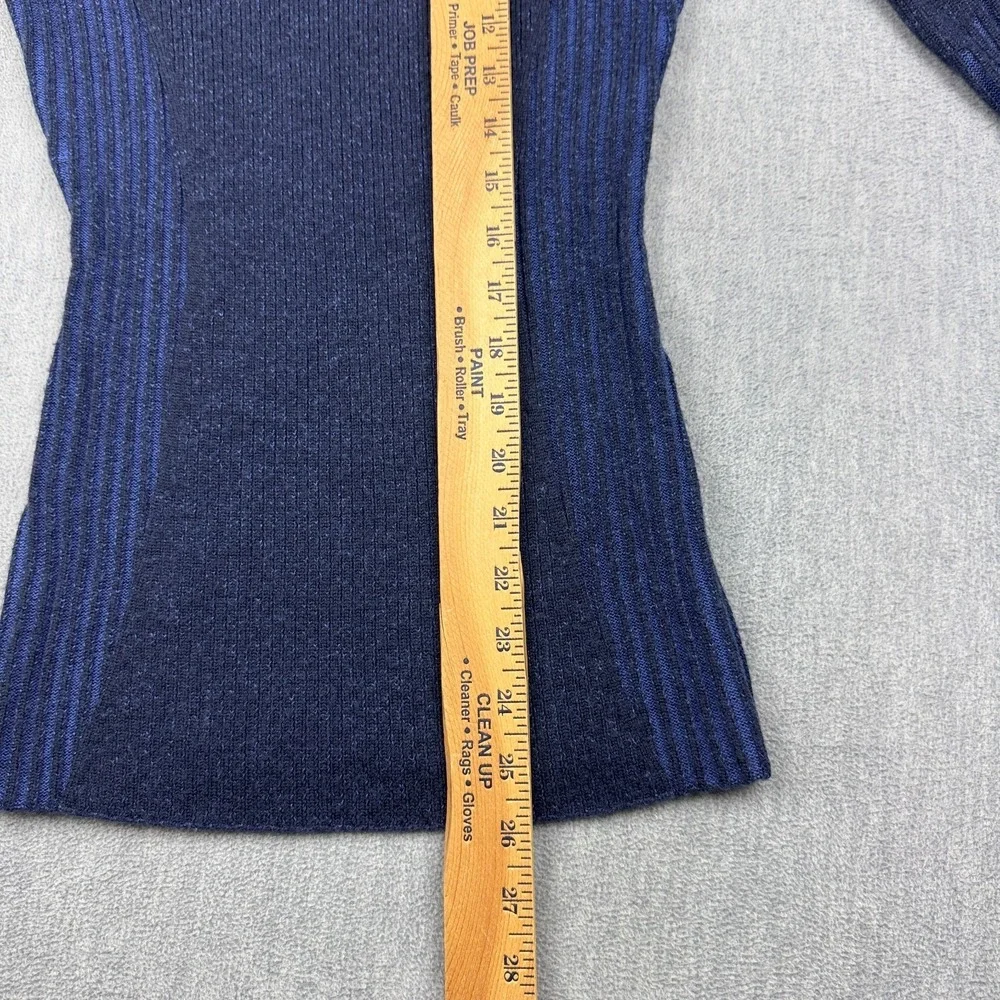 Lululemon Sweater Womens 2 Blue Feeling Balanced Knit Pullover Merino Wool Soft‎